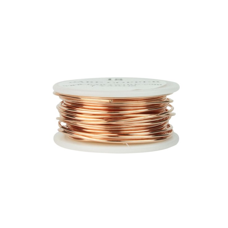 Parawire 18 Gauge (1.02mm) Bare Copper Wire 7 Yard (6.4m) Spool