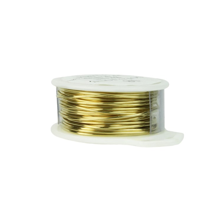 Parawire 18 Gauge (1.02mm) Gold Tone Brass Wire 7 Yard (6.4m) Spool