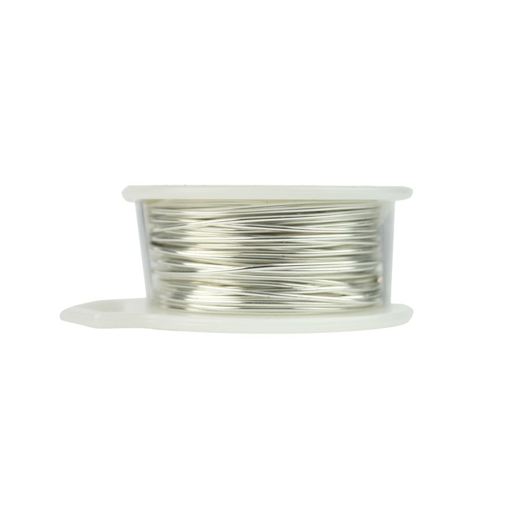 Parawire 20 Gauge (0.81mm) Non Tarnish Silver Plated Wire 25ft (7.6m) Spool