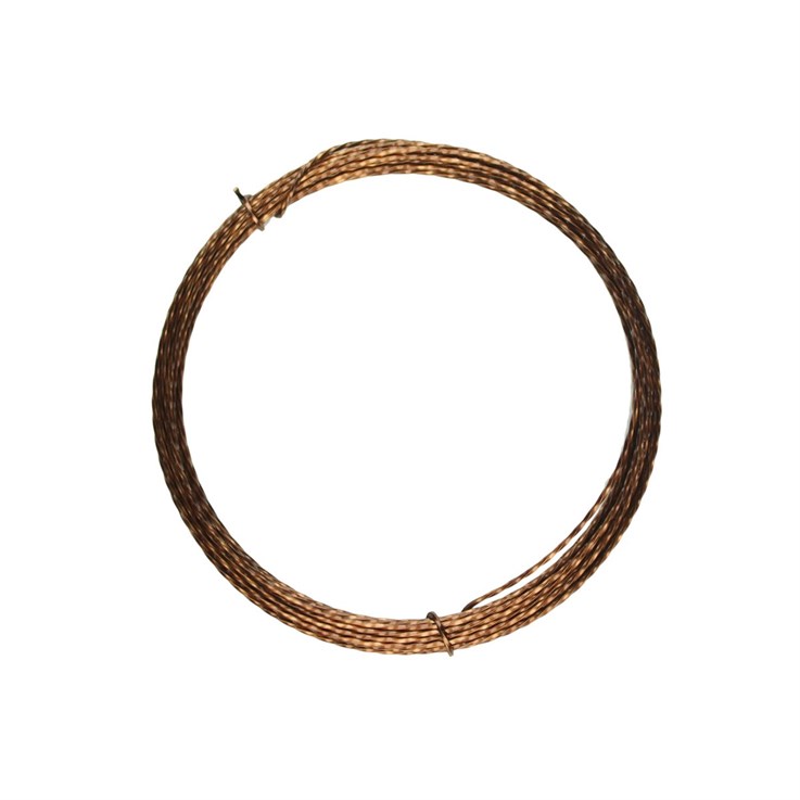 Parawire 21 Gauge (0.71mm) Twisted Square Non Tarnish Vintage Bronze Wire 15ft (4.5m) Coil