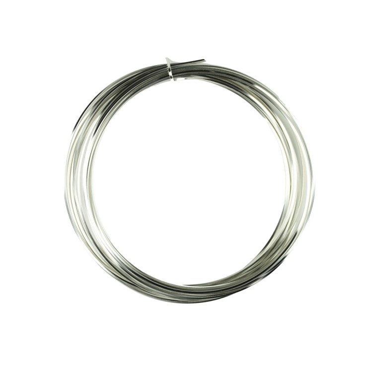 Parawire 21 Gauge (0.71mm) Square Non Tarnish Silver Plated Wire 4 Yard (3.6m) Coil