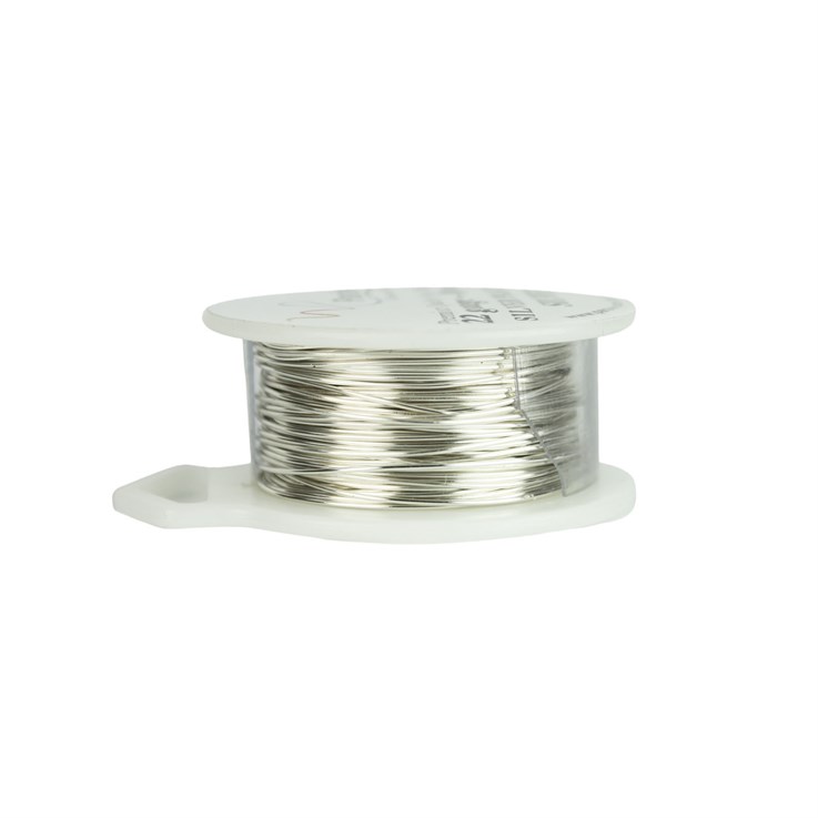 Parawire 22 Gauge (0.64mm) Non Tarnish Silver Plated Wire 10 Yard (9.1m) Spool