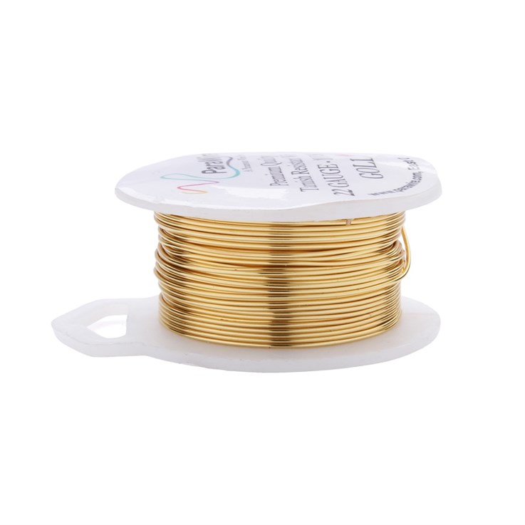 Parawire 22 Gauge (0.64mm) Non Tarnish Gold Plated Wire 10 Yard (9.1m) Spool