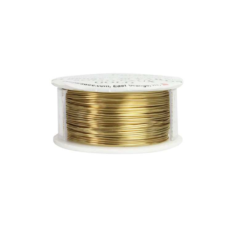 Parawire 24 Gauge (0.51mm) Non Tarnish Solid Faux Gold Wire 20 Yard (18.2m) Spool