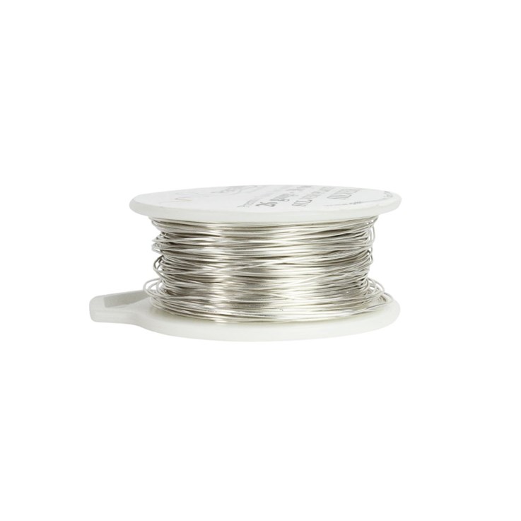 Parawire 26 Gauge (0.41mm) Non Tarnish Silver Plated Wire 30 Yard (27.4m) Spool