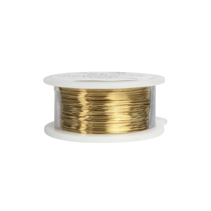 Parawire 26 Gauge (0.41mm) Gold Tone Brass Wire 30 Yard (27.4m) Spool