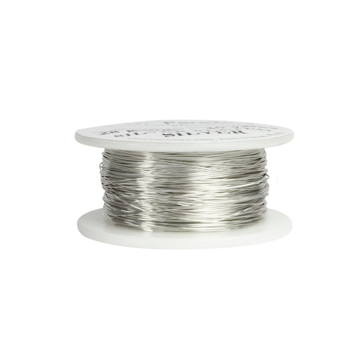 Parawire 28 Gauge (0.33mm) Non Tarnish Silver Plated Wire 40 Yard (36.5m) Spool