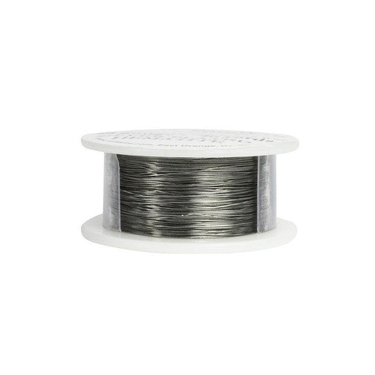 Parawire 28 Gauge (0.33mm) Non Tarnish Hematite Silver Plated Wire 40 Yard (36.5m) Spool