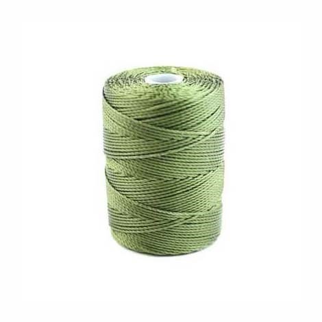 C-Lon Bead Cord (CLC) Olive Green 92yds (84 Metres) per Bobbin NETT
