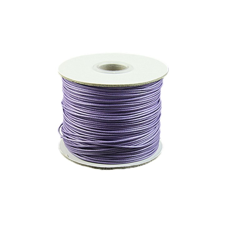 Lilac Waxed Beading Cord 1mm 100 Metre Reel