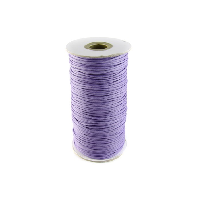 Lilac Waxed Beading Cord 2mm 100 Metre Reel