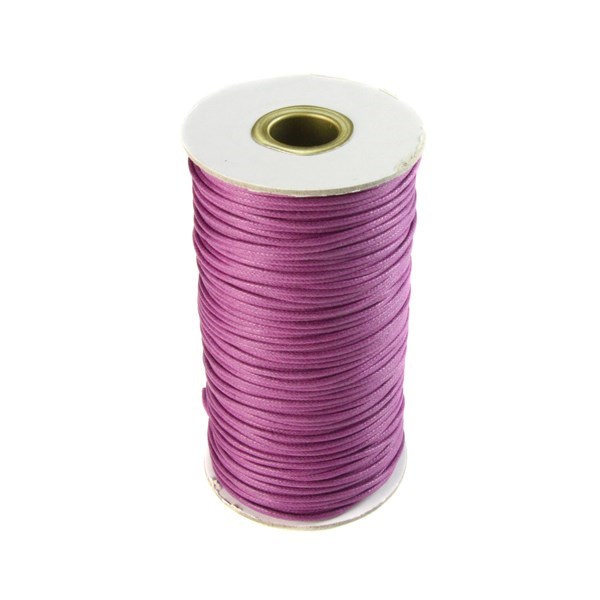 Purple Waxed Cord 2mm 100 Metre Reel