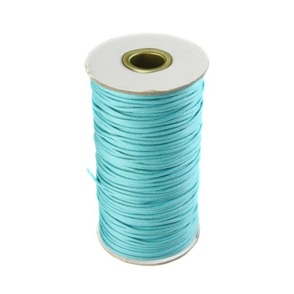 Turquoise Waxed Cord 2mm 100 Metre Reel