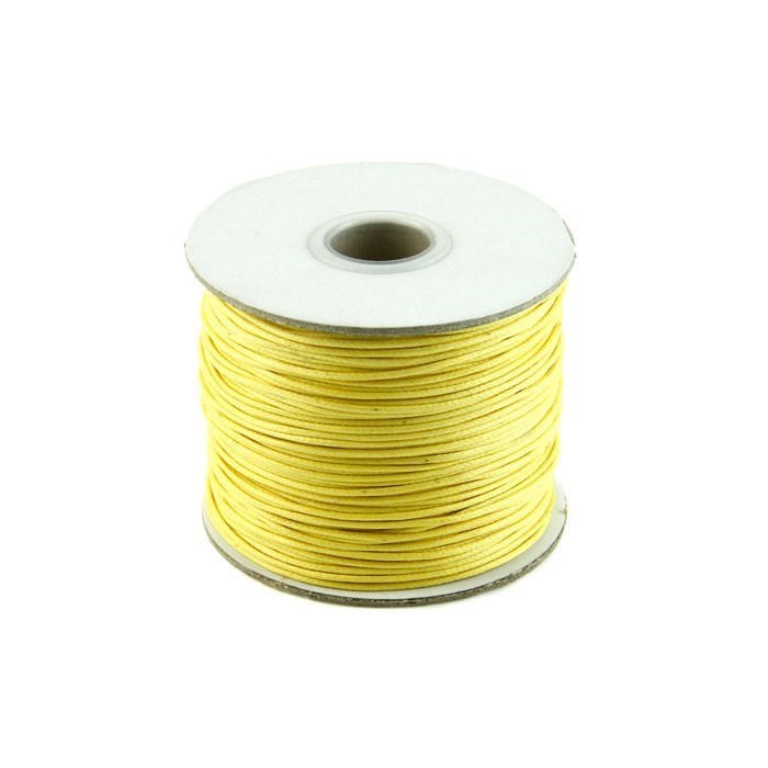 Yellow Waxed Cord 1mm 100 Metre Reel