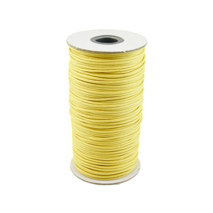 Yellow Waxed Cord 2mm 100 Metre Reel