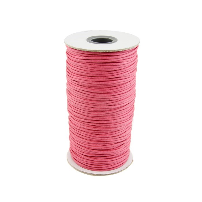Pastel Pink Waxed Cord 2mm 100 Metre Reel