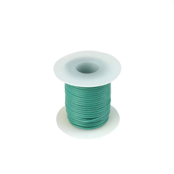 1mm Round Leather 5 Metre Reel Turquoise