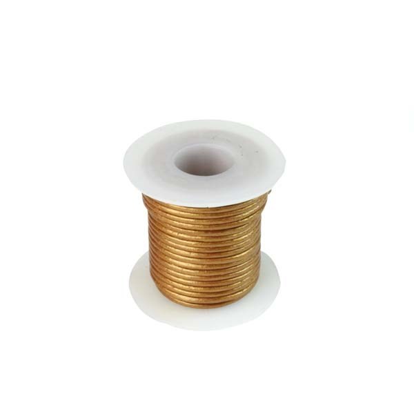 1mm Round Leather 5 Metre Reel Copper