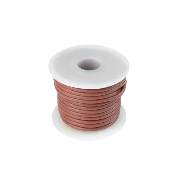 2mm Round Leather 5 Metre Reel Pink