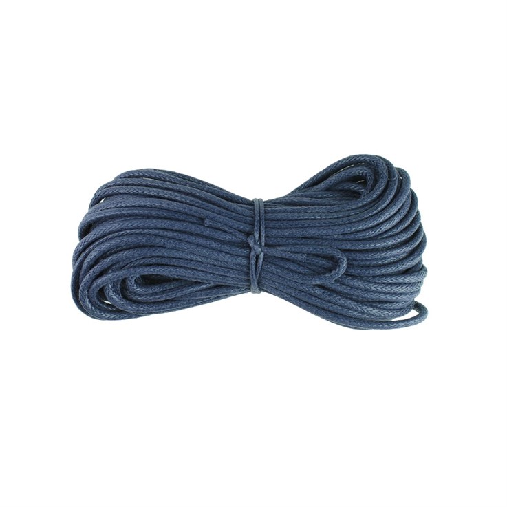 Dark Blue Waxed Beading Cord 2mm - 10 Metres