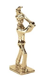 Standing Miner + Pick 3cm Metal Figure Gold Plated (GP)