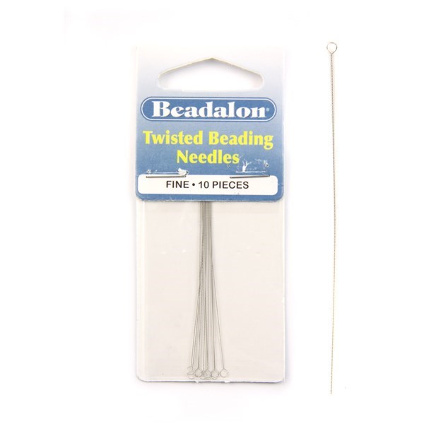 Beadalon Twisted Beading Needle Fine 8.9cm Diameter 0.23mm (10 pieces)