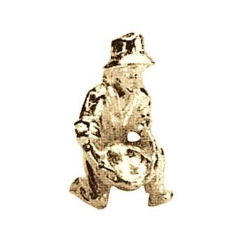 Small Gold Panner Metal Figure Gilt Plated