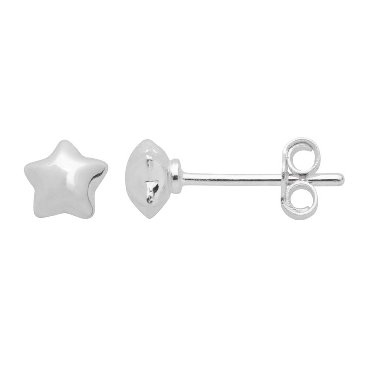Tiny Puff Star Earstud Sterling Silver