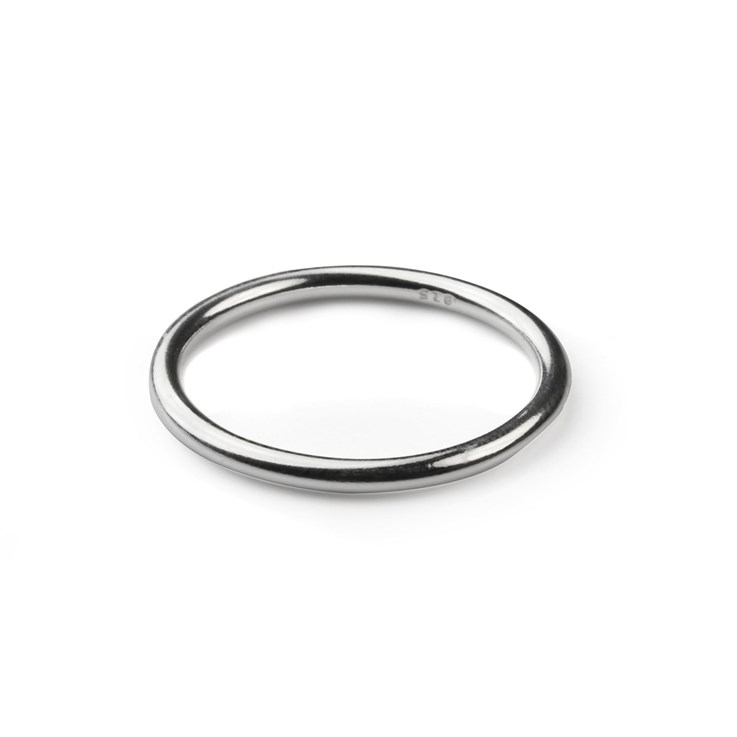 Plain Round Band 2mm Ring UK Size L Sterling Silver