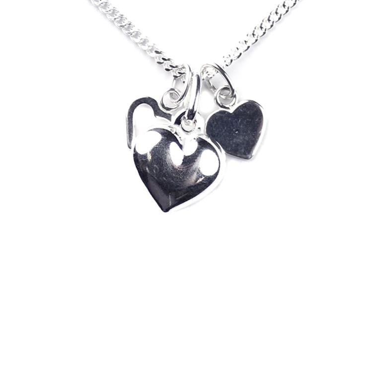 Three Hearts Necklace Sterling Silver
