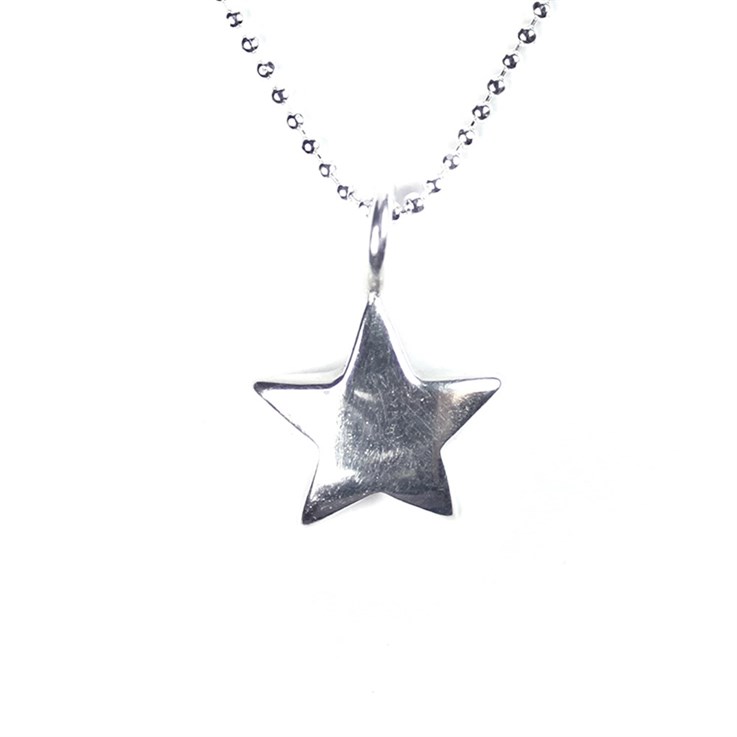 Child's Star Charm Necklace Sterling Silver
