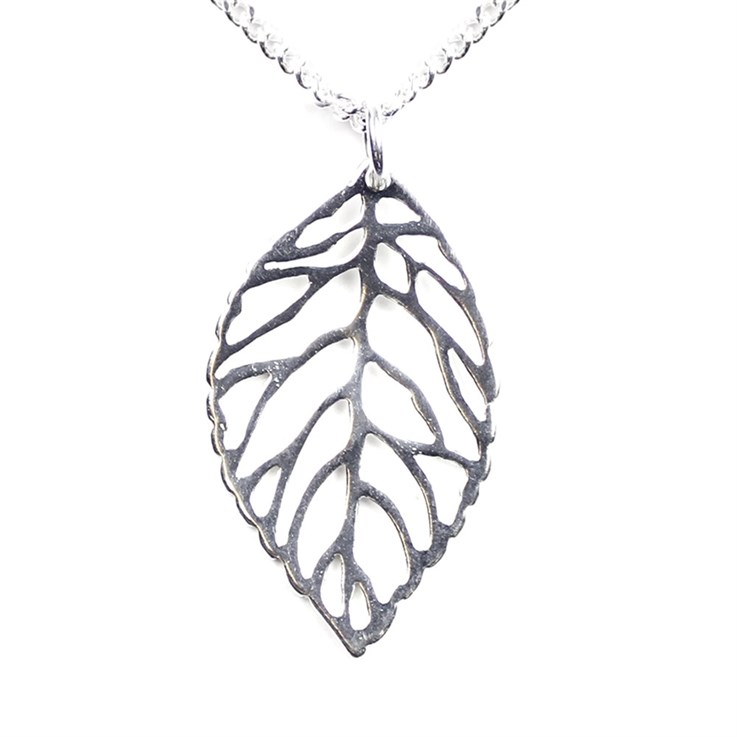 Leaf Necklace Sterling Silver