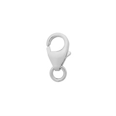 Extra Small Oval Trigger Catch Clasp (Heavy) 8.2mm with 4mm Soldered (Closed) Jump Ring ECO Sterling Silver (STS)