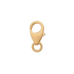 Extra Small Oval Trigger Catch Clasp (Heavy) 8.2mm with 4mm Soldered (Closed) Jump Ring Gold Plated ECO Sterling Silver Vermeil