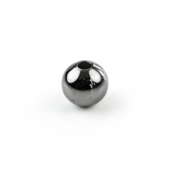 4mm Plain round shaped bead with 1.20mm hole Black Plated