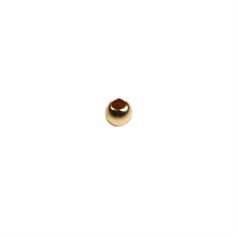 Bead Plain Round 3mm with 1.5mm Hole Rose Gold Plated Vermeil (Extra Durable) ECO Sterling Silver
