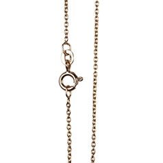 16" Medium Trace Chain Finished Necklace  Rose Gold Plated