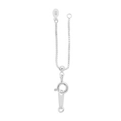 Slider 2" Extension Chain With Bolt Ring, Connector and 925 Quality Tag Sterling Silver