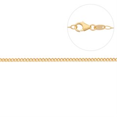16" Lightweight Curb Chain (link 0.65 x 0.52mm) wire dia 0.20mm Gold Plated Eco Sterling Silver Vermeil (Anti Tarnish)