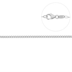 14" Lightweight Curb Chain (link 0.65 x 0.52mm) wire dia 0.20mm ECO Sterling Silver (Anti Tarnish)