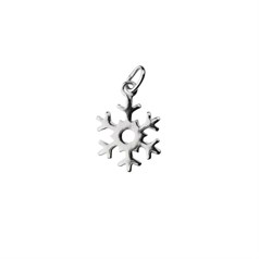 Snowflake Charm 11mm Sterling Silver (STS)