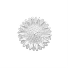 Sunflower Shape Solderable Accent 10mm STS Sterling Silver