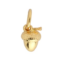 Acorn 10mm Charm Pendant Gold Plated Sterling Silver Vermeil