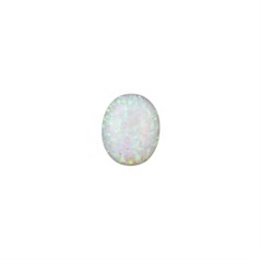 10x8mm Lab Created Opal White with Green Pinfire Gemstone Cabochon