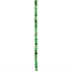 4mm Chrysoprase 'A' Quality Faceted Button 40cm Strand
