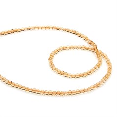 4mm Round gemstone bead Natural Citrine 40cm strand