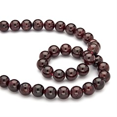 11mm Round gemstone beads Garnet 'AA'  40cm strand