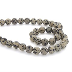 10mm Round gemstone bead Jasper Dalmation (10-11mm) 40cm strand