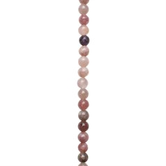 6mm Round gemstone bead Lepidolite 40cm strand