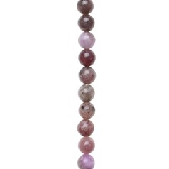 10mm Round gemstone bead Lepidolite 40cm strand